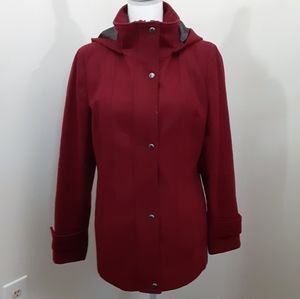 Calvin Klein wool blend hoodie coat